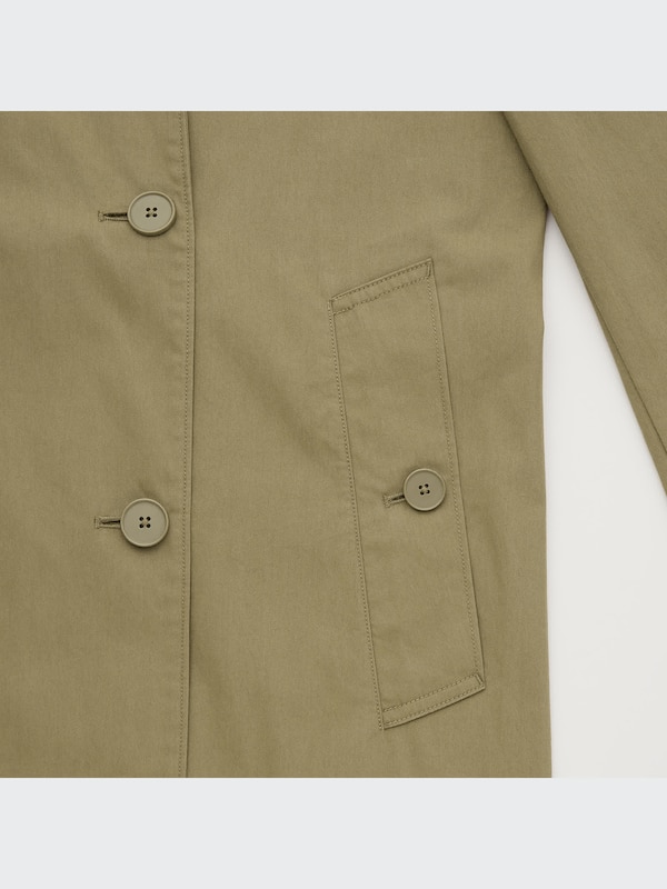 U Double-Breasted Trench Coat
