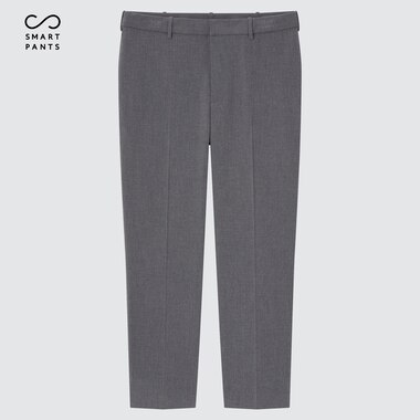 MEN SMART 2-WAY STRETCH SOLID ANKLE-LENGTH PANTS