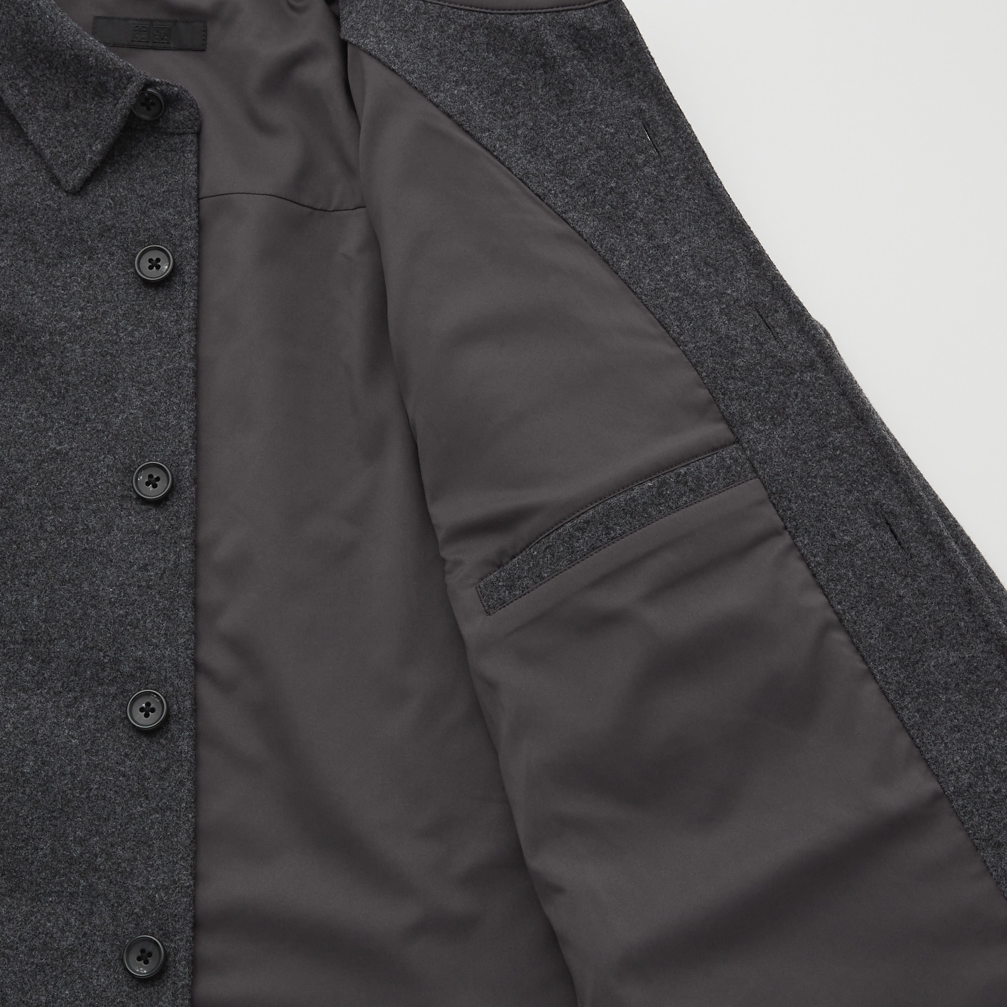 synthetic wool overshirt