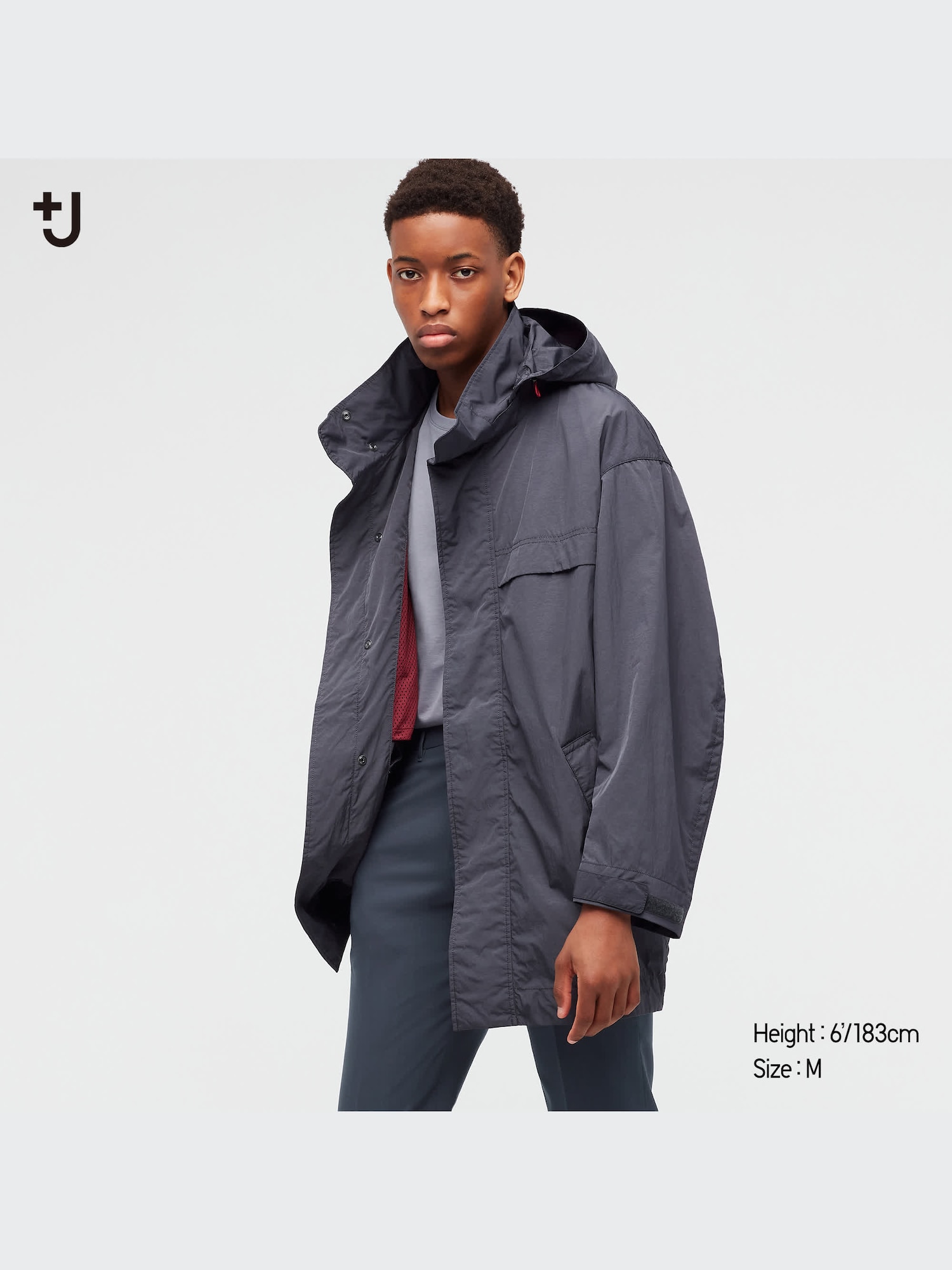 J Oversized Hooded Half Coat UNIQLO US