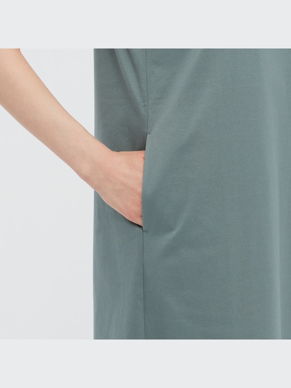 Mercerized Cotton Sleeveless Long Dress