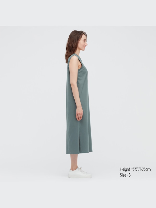 Mercerized Cotton Sleeveless Long Dress