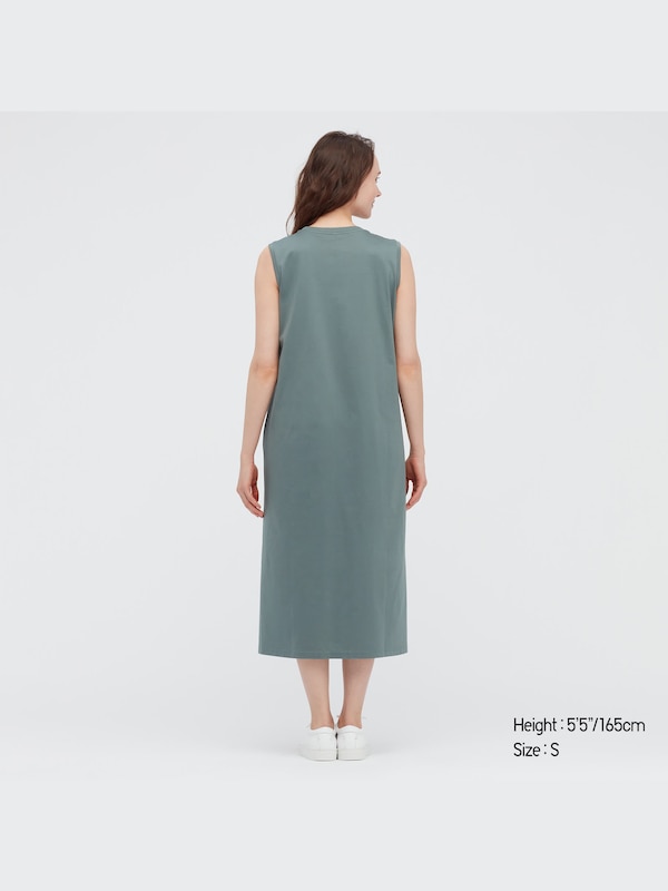 Mercerized Cotton Sleeveless Long Dress