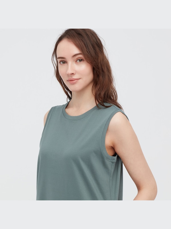 Mercerized Cotton Sleeveless Long Dress