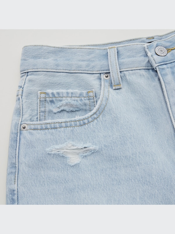 High-Rise Denim Shorts