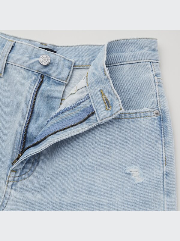 High-Rise Denim Shorts