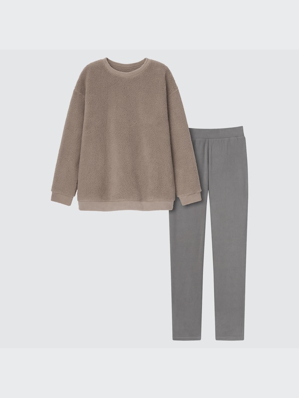 Light Pile-Lined Fleece Long-Sleeve Set