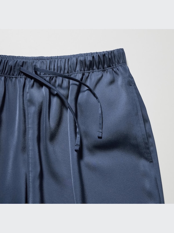 Satin Drape Straight Pants