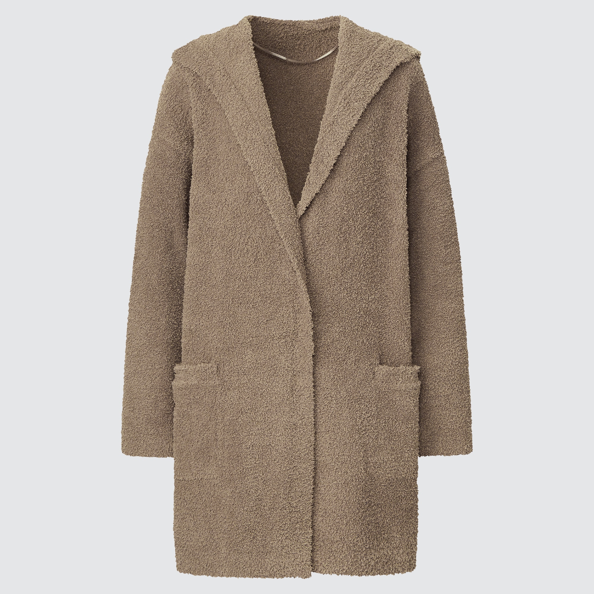 Uniqlo wool clearance hooded knitted coat