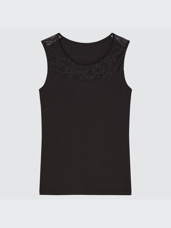 Cotton-Modal Lace Sleeveless Top