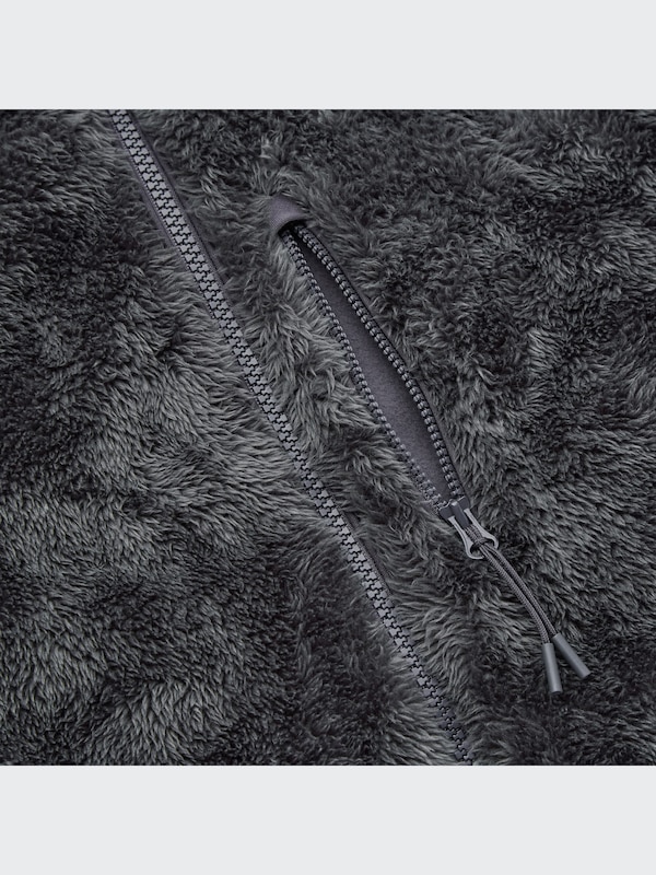 WINDPROOF FLUFFY YARN FLEECE HOODIE