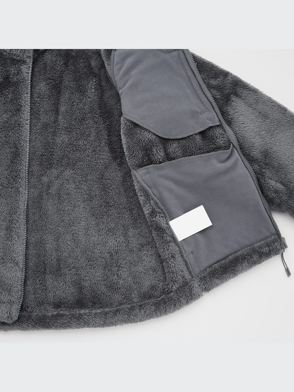 WINDPROOF FLUFFY YARN FLEECE HOODIE