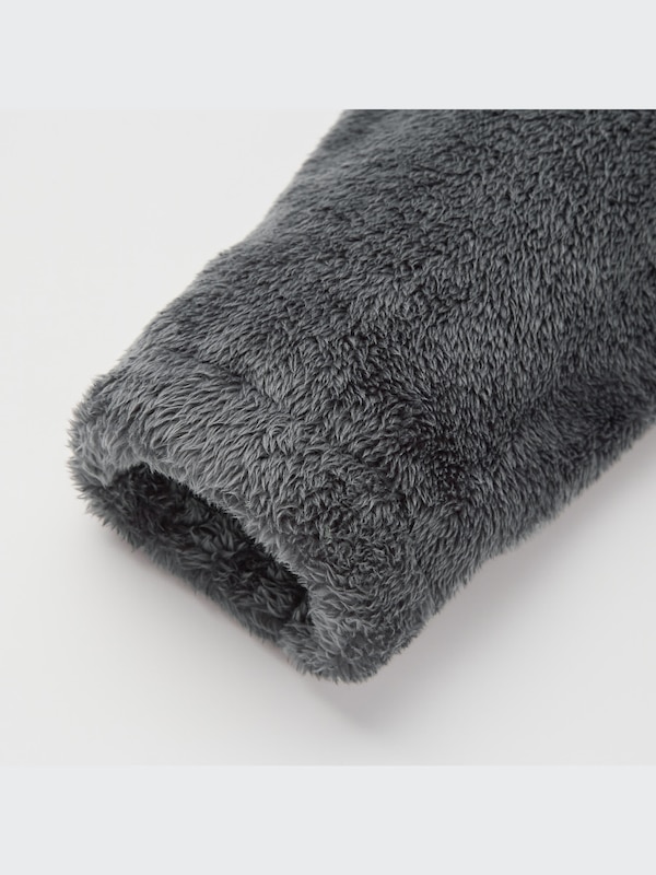 WINDPROOF FLUFFY YARN FLEECE HOODIE