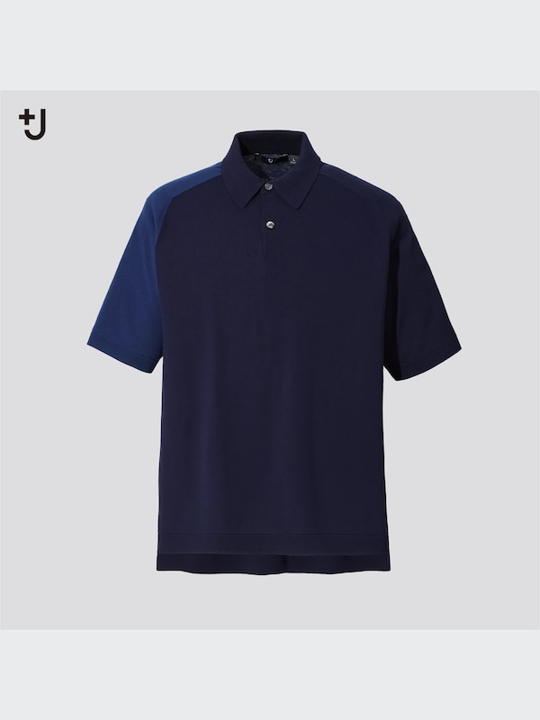+J Silk-Cotton Knitted Short-Sleeve Polo Shirt