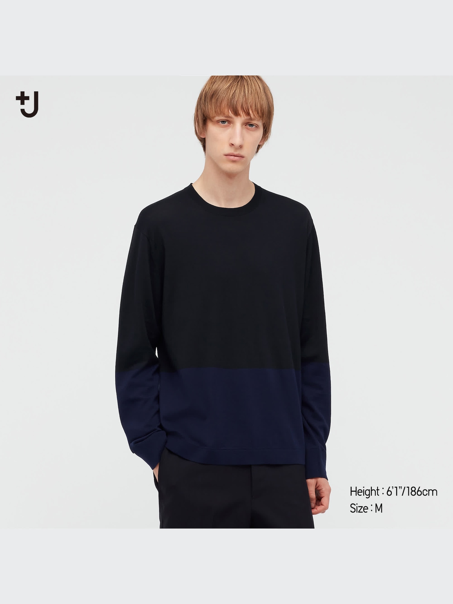 J Silk-Cotton Crew Neck Long-Sleeve Sweater | UNIQLO US