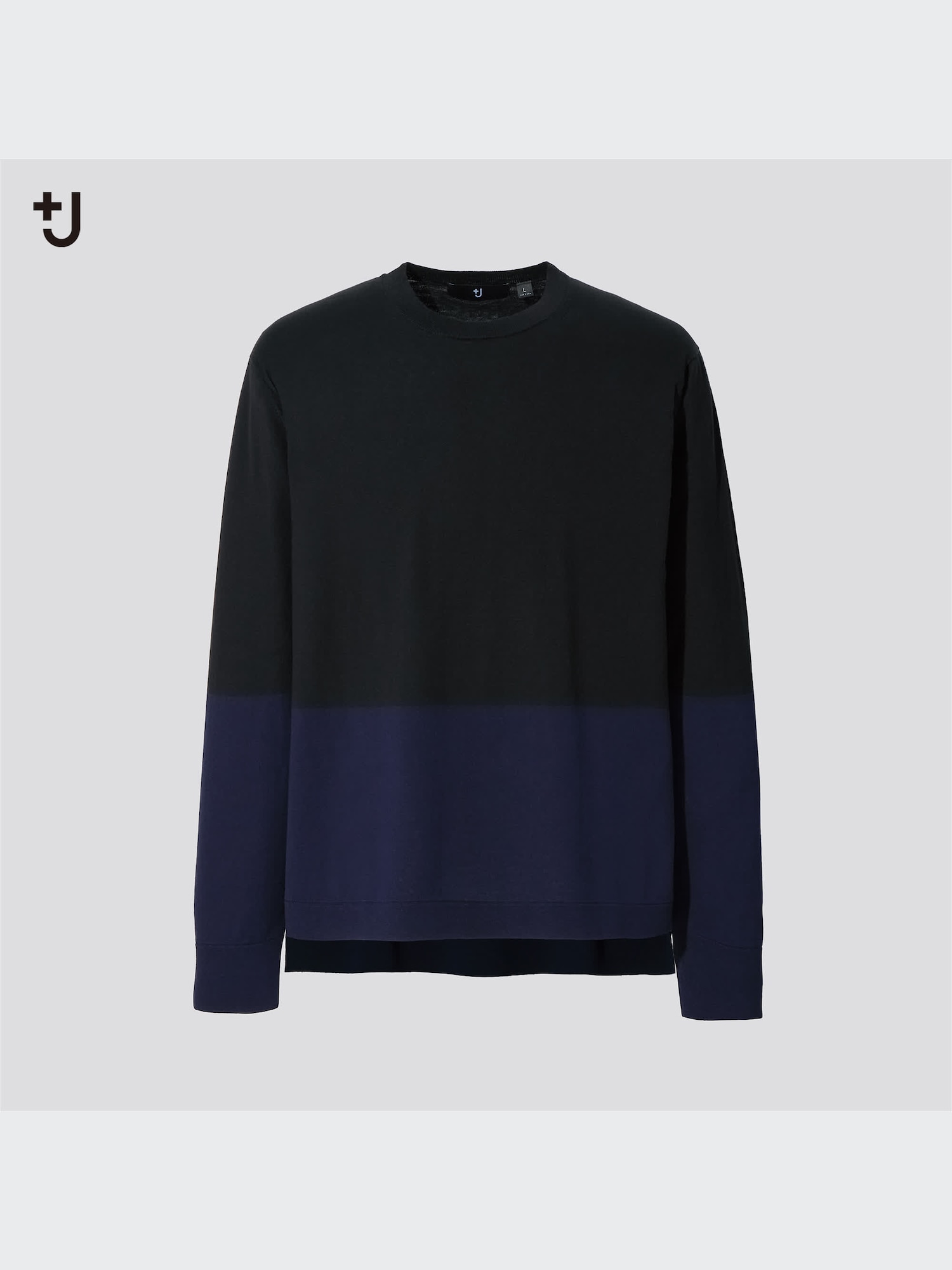 J Silk-Cotton Crew Neck Long-Sleeve Sweater | UNIQLO US