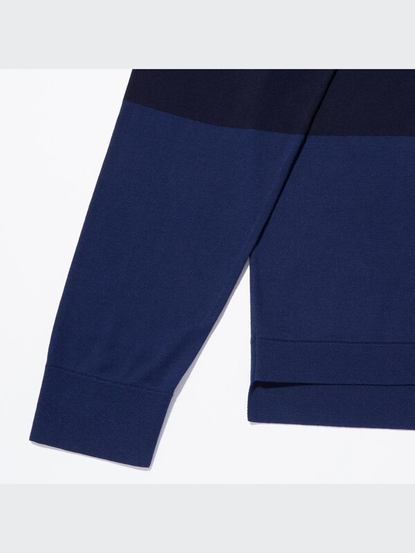 +J Silk-Cotton Crew Neck Long-Sleeve Sweater
