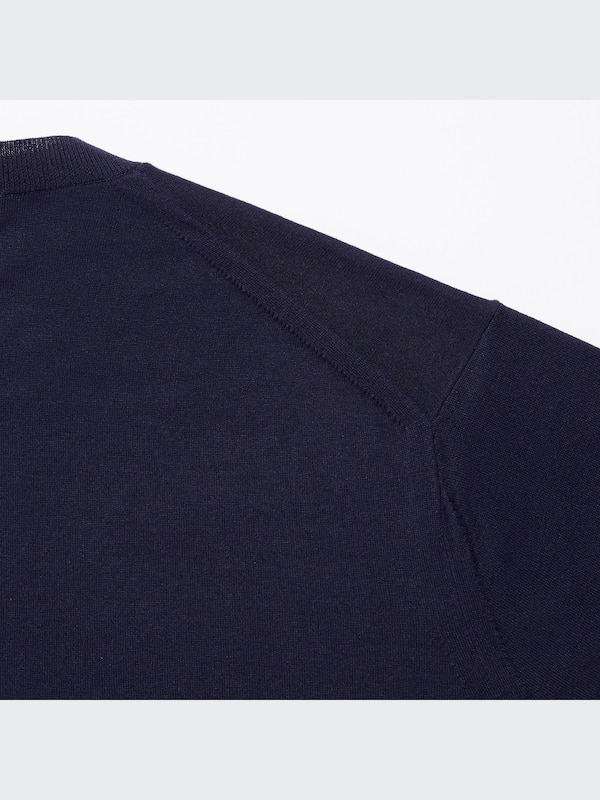 +J Silk-Cotton Crew Neck Long-Sleeve Sweater