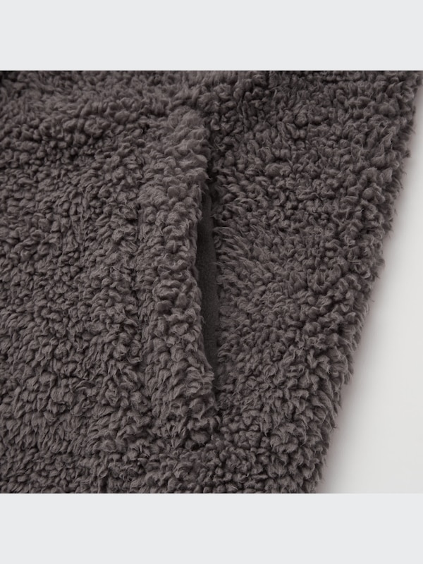 Pile-Lined Fleece Tailored Coat