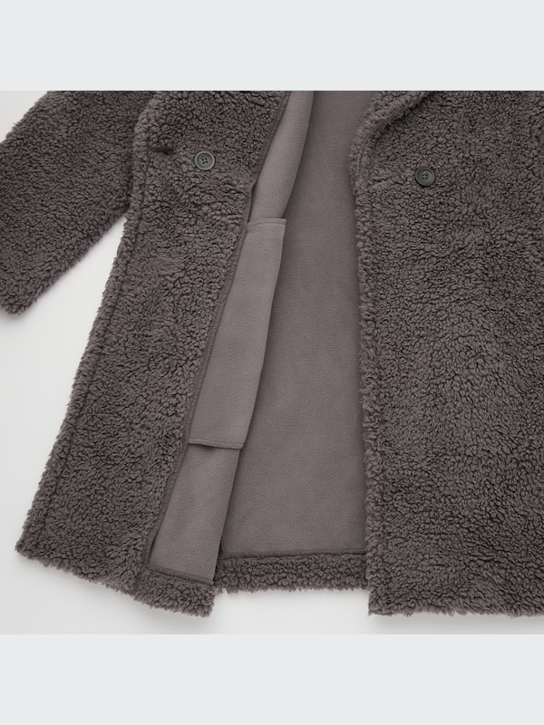 Pile-Lined Fleece Tailored Coat