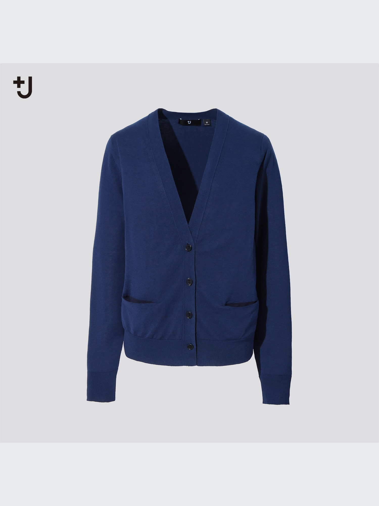 UNIQLO +J high quality JIL SANDER PREMIUM LAMBSWOOL V-NECK LONG-SLEEVE CARDIGAN NAVY