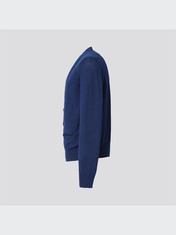 +J Silk-Cotton V-Neck Cardigan
