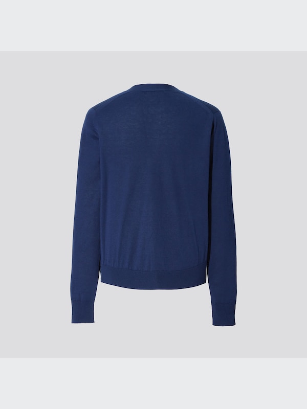 +J Silk-Cotton V-Neck Cardigan