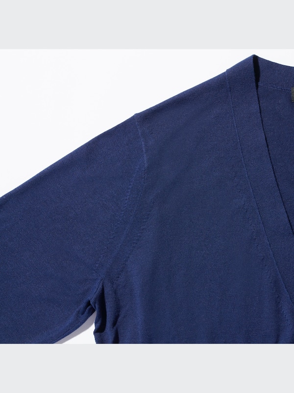 +J Silk-Cotton V-Neck Cardigan