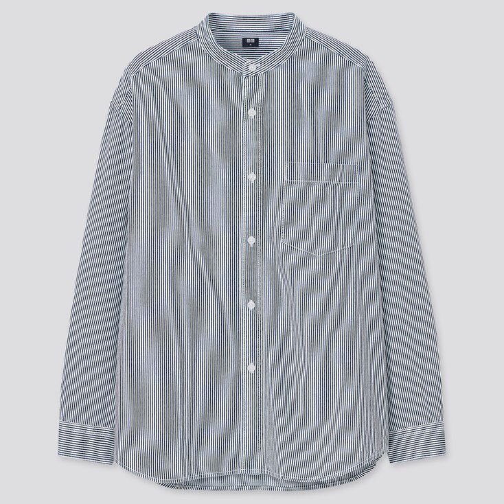 ユニクロイオンモール春日部店 Hickory Oversized Stand Collar Long Sleeve Shirt Outfit Stylehint ユニクロイオンモール春日部店 Hickory Oversized Stand Collar Long Sleeve Shirt Outfit Stylehint