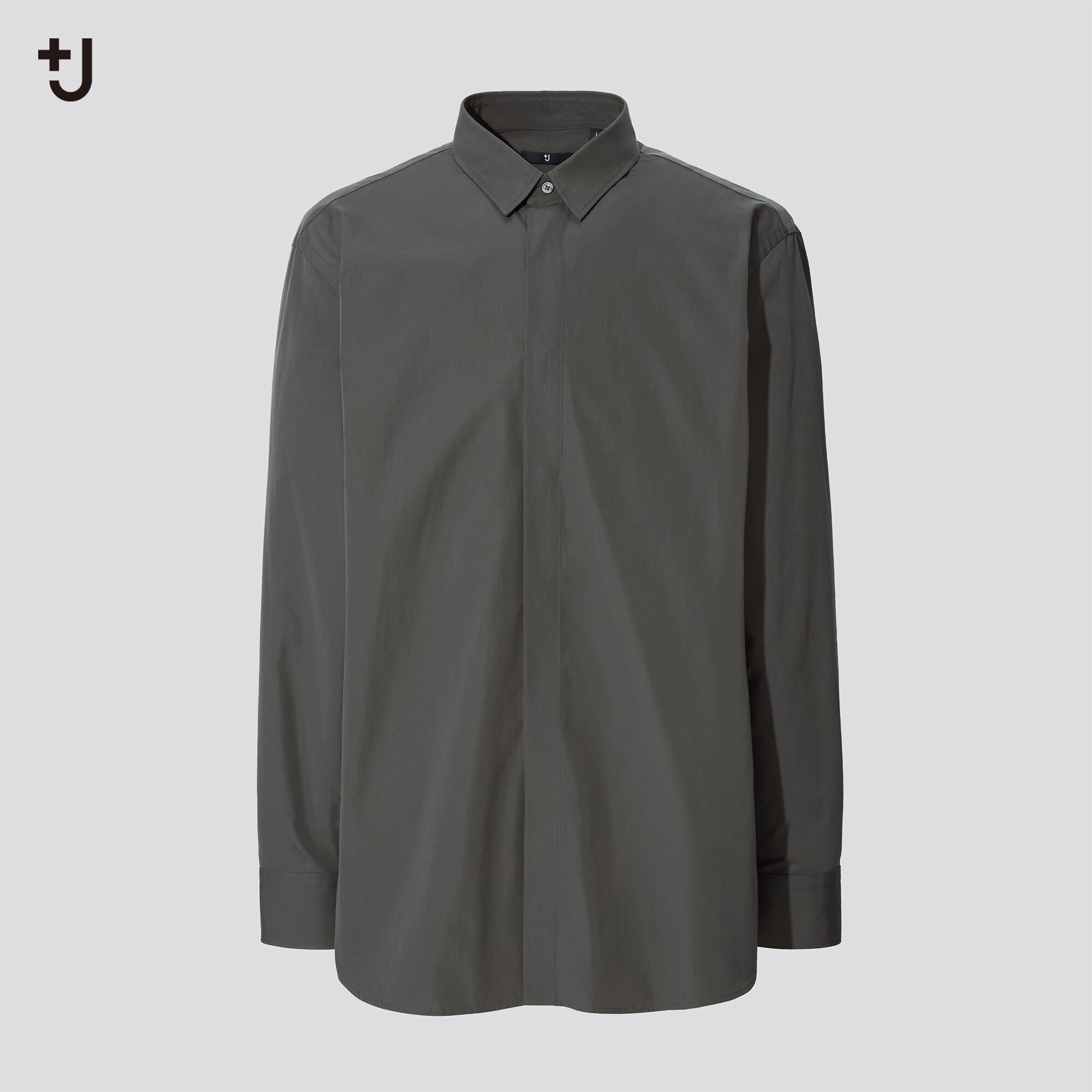 uniqlo black button down