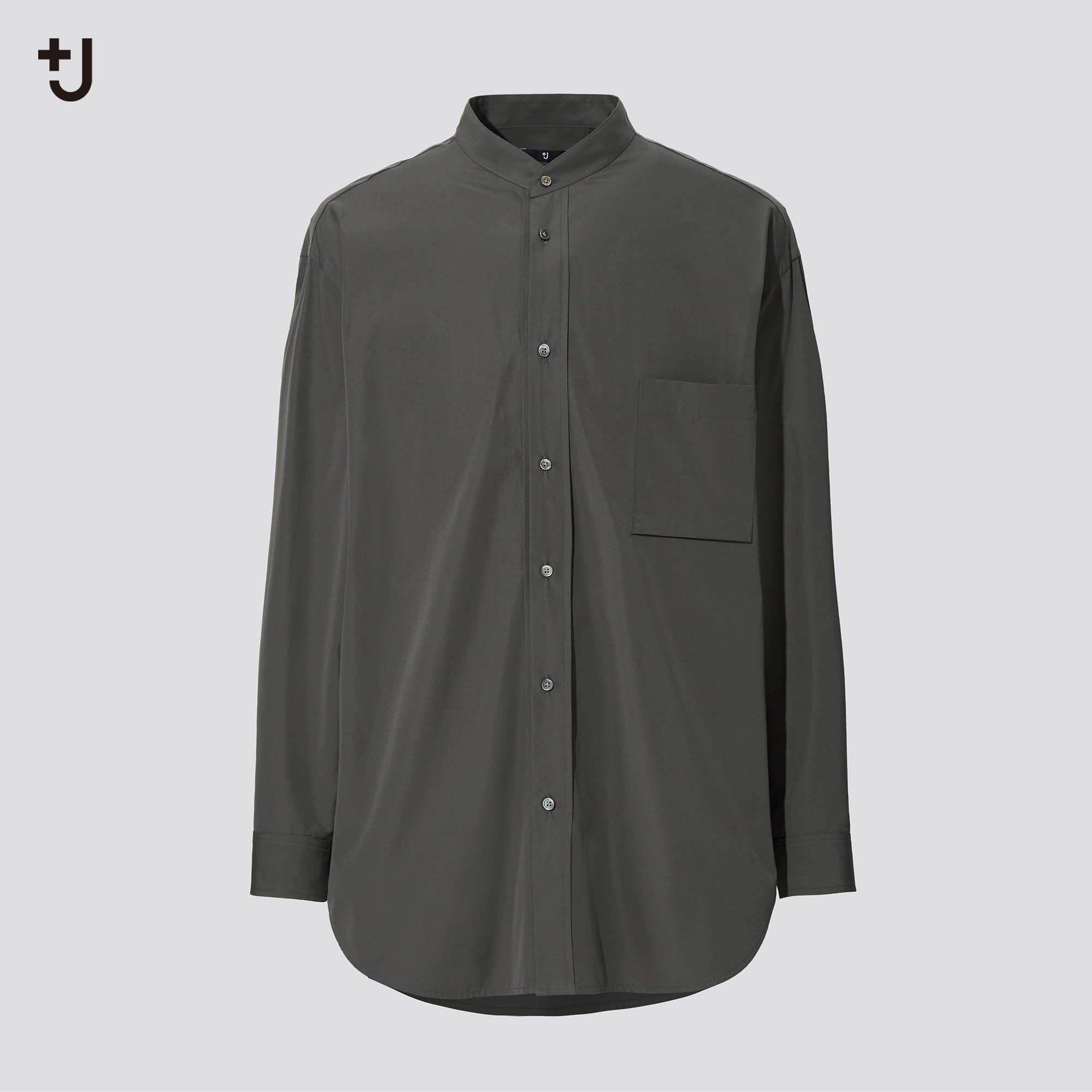 uniqlo grandad collar shirt