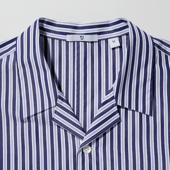 Men J Supima Cotton Loose Fit Short Sleeved Shirt Open Collar Uniqlo Men J Supima Cotton Loose Fit Short Sleeved Shirt Open Collar Uniqlo