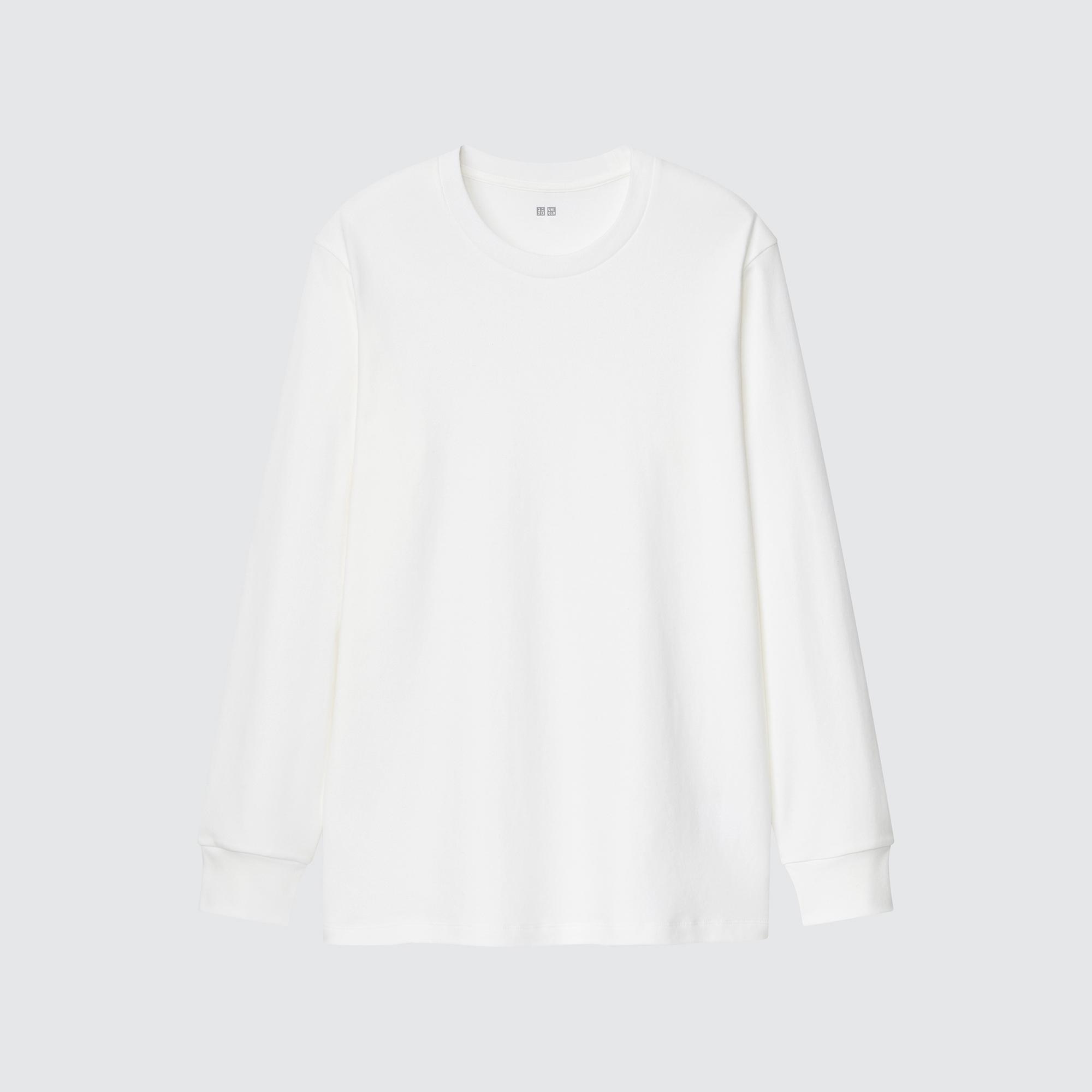 Check styling ideas for「Brushed Cotton Crew Neck Long-Sleeve T