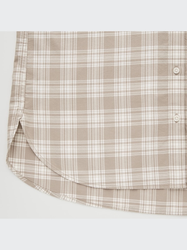 CHEMISE EN FLANELLE LÉGÈRE À CARREAUX MANCHES LONGUES