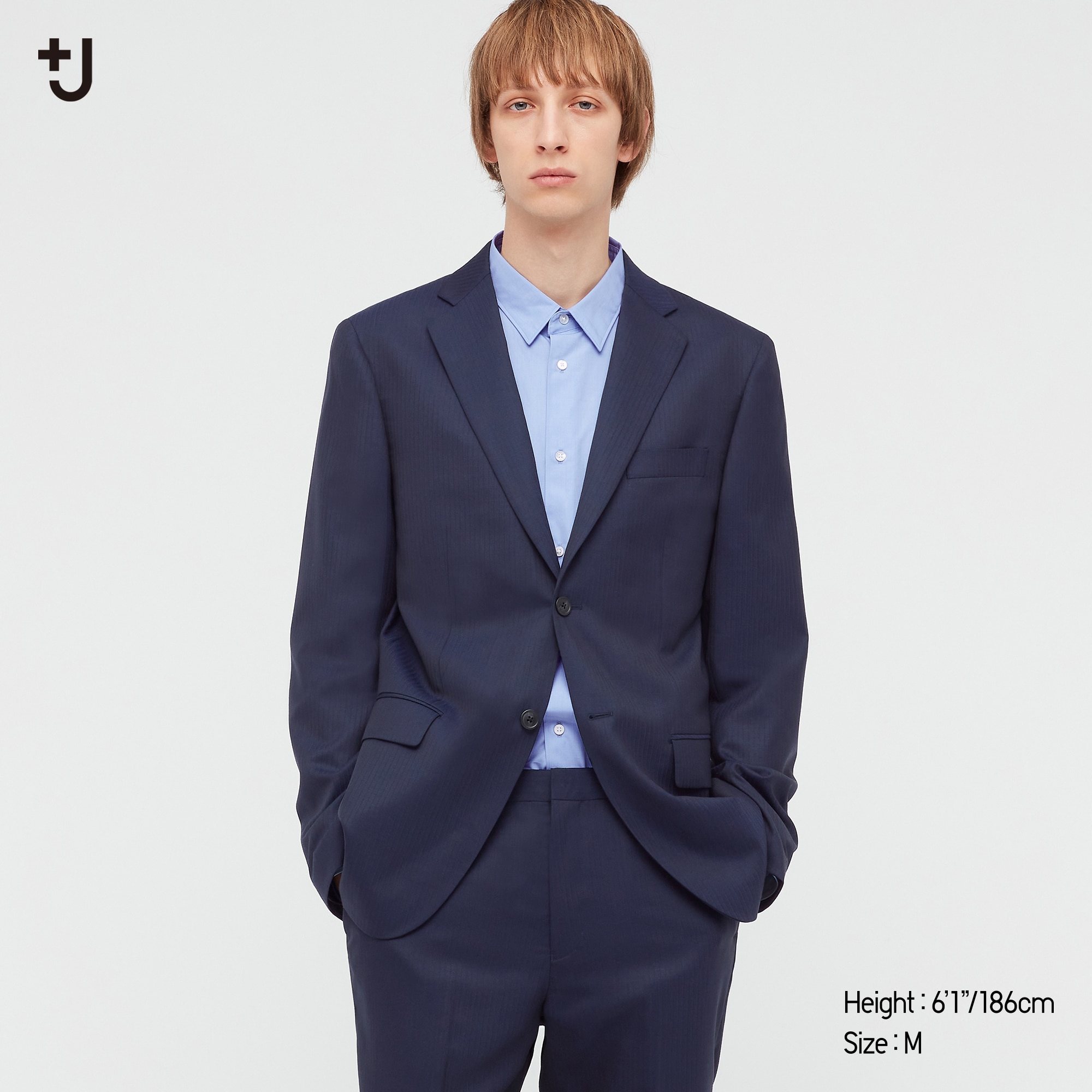 +J Wool Striped Tailored Jacket Set | UNIQLO US