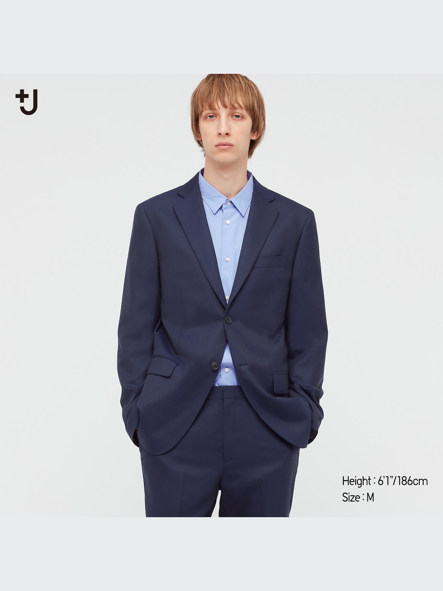 Uniqlo Men's Slim Fit Navy hot Suit Jacket