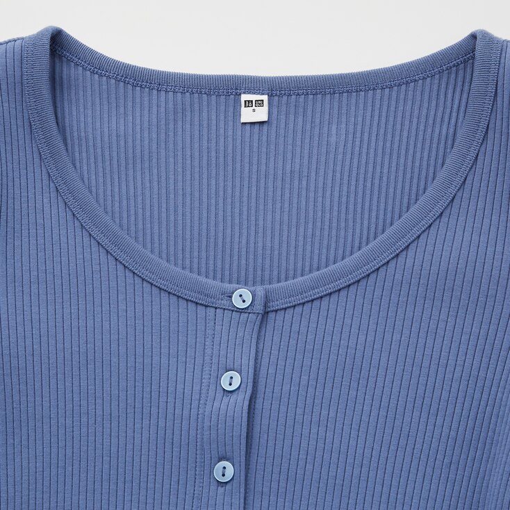 WOMEN COTTON RIBBED LONGSLEEVE CROPPED CARDIGAN UNIQLO US