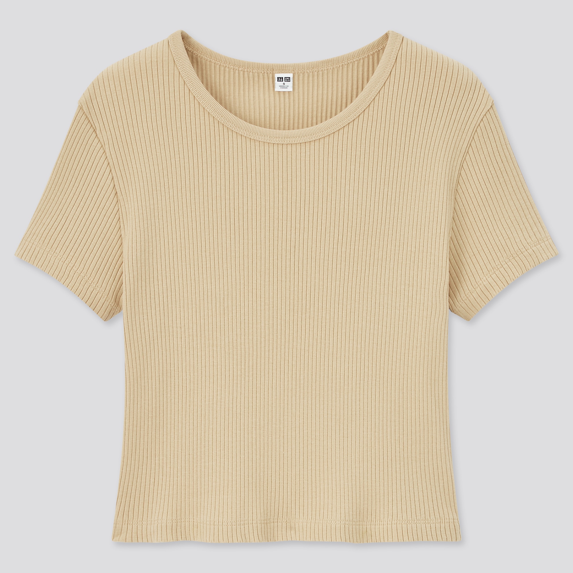 uniqlo ribbed crew neck short sleeve