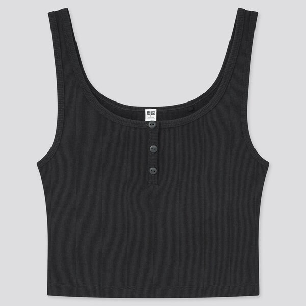 Cotton Ribbed Sleeveless Crop Top | UNIQLO US