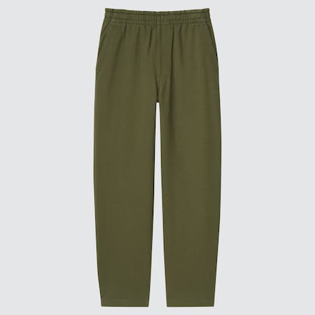 Men Washed Jersey Relaxed Ankle Length Trousers