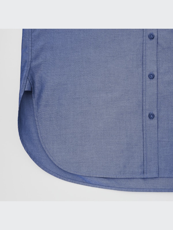 Cotton Twill Stand Collar Long-Sleeve Shirt