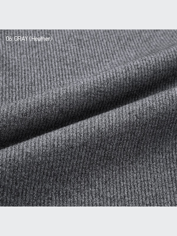 Ribbed Side-Slit 3/4-Sleeve Fitted Dress