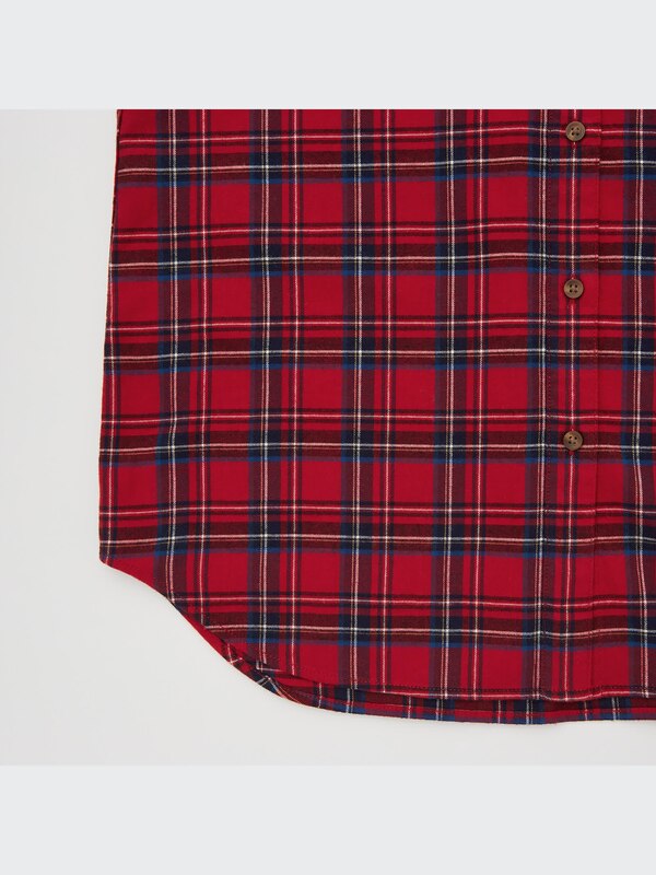 Flannel Plaid Long-Sleeve Shirt