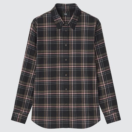 Women Flannel Checked Long Sleeved Shirt
