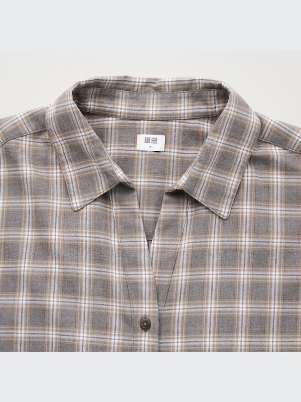 Light Flannel Plaid Long-Sleeve Shirt