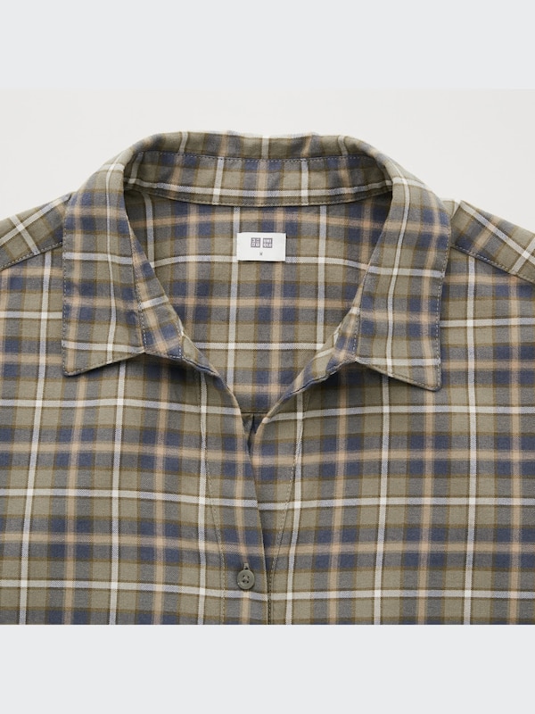 Light Flannel Plaid Long-Sleeve Shirt