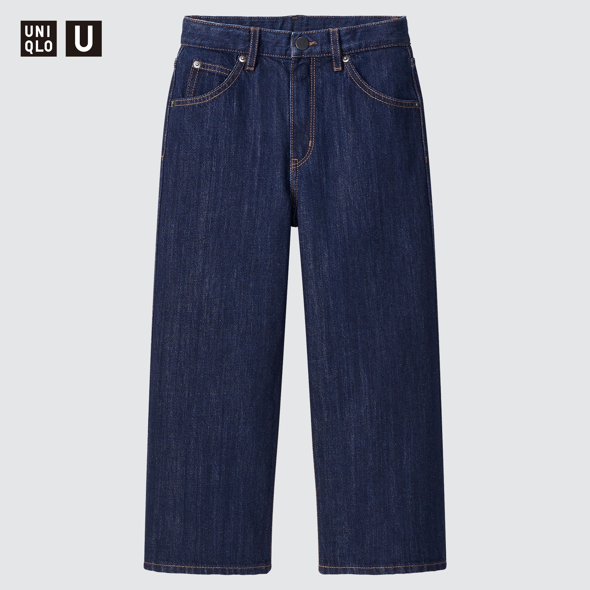 uniqlo high rise wide jeans