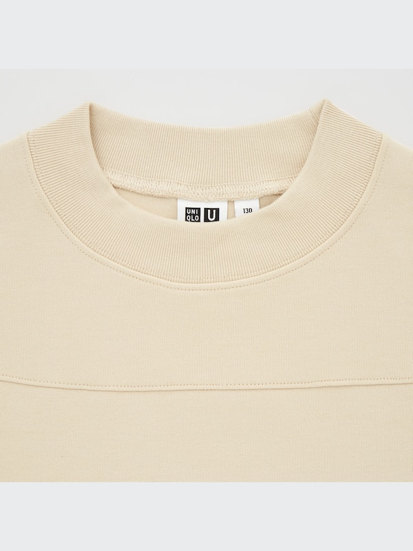 U Sweat Mock Neck Long-Sleeve Dress