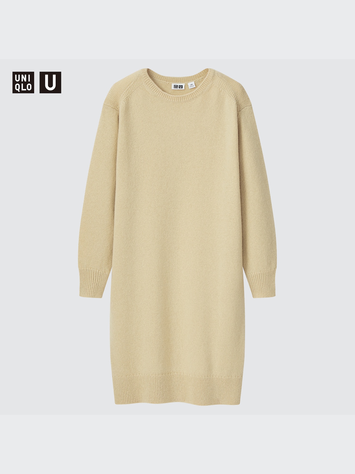 U Merino Crew Neck Long-Sleeve Dress | UNIQLO US