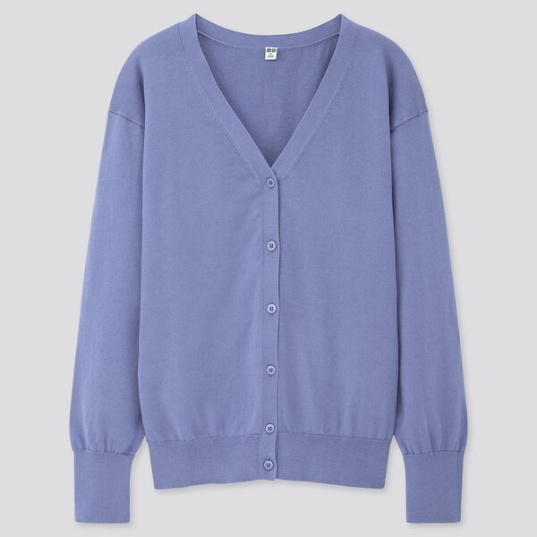 UV Protection Supima® Cotton VNeck Cardigan UNIQLO US